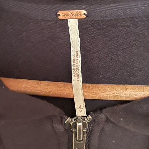 Free People Tiered Trapeze Hoodie Jacket Oversized Black - S - Picture 6 of 7